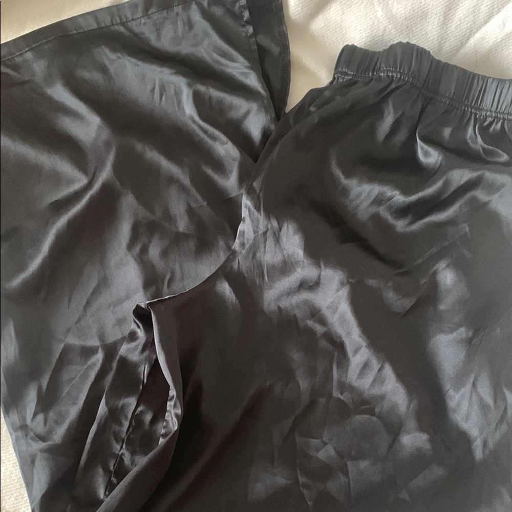 Born Black Satin Pants